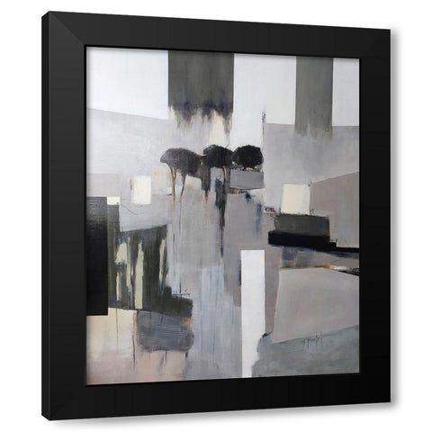 Remain Standing Black Modern Wood Framed Art Print by Montel, Fanou