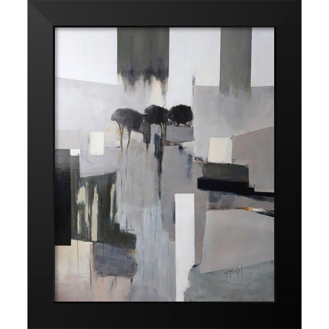 Remain Standing Black Modern Wood Framed Art Print by Montel, Fanou
