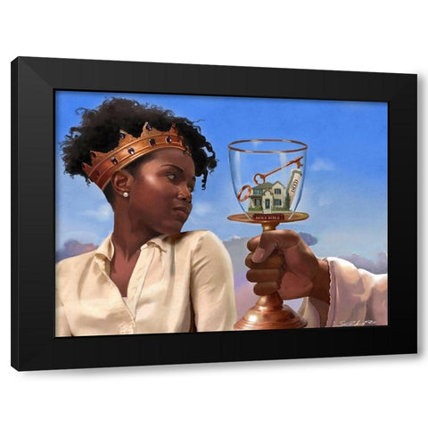 In His Image Black Modern Wood Framed Art Print by Muhammad, Salaam