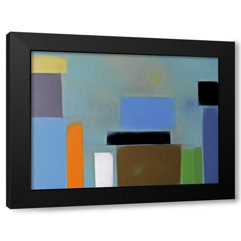Urban Hues 01 Black Modern Wood Framed Art Print by Miller, Gill