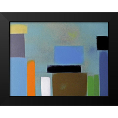 Urban Hues 01 Black Modern Wood Framed Art Print by Miller, Gill
