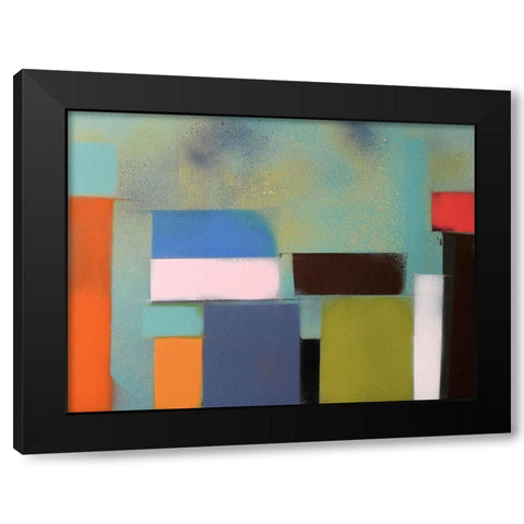 Urban Hues 02 Black Modern Wood Framed Art Print with Double Matting by Miller, Gill