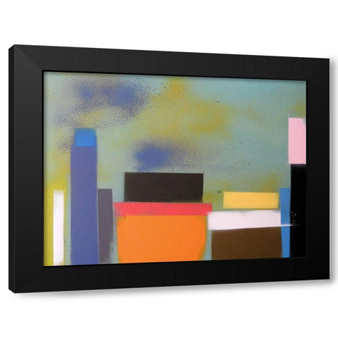 Urban Hues 06 Black Modern Wood Framed Art Print by Miller, Gill