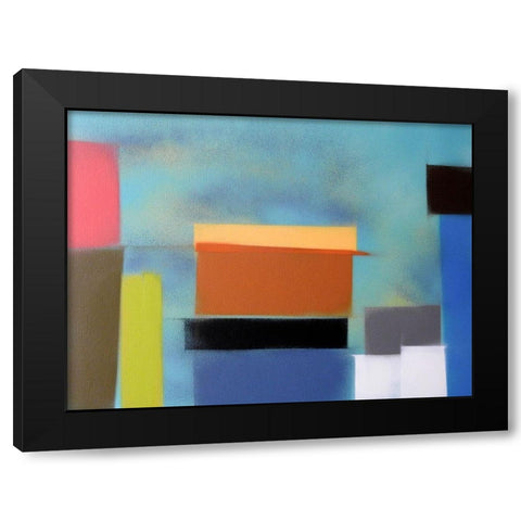 Urban Hues 07 Black Modern Wood Framed Art Print with Double Matting by Miller, Gill