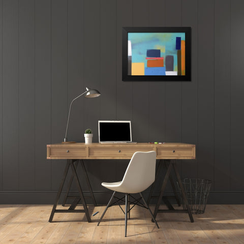 Urban Hues 08 Black Modern Wood Framed Art Print by Miller, Gill
