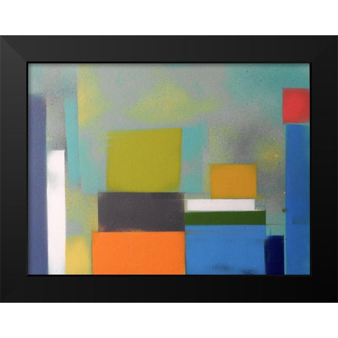 Urban Hues 11 Black Modern Wood Framed Art Print by Miller, Gill