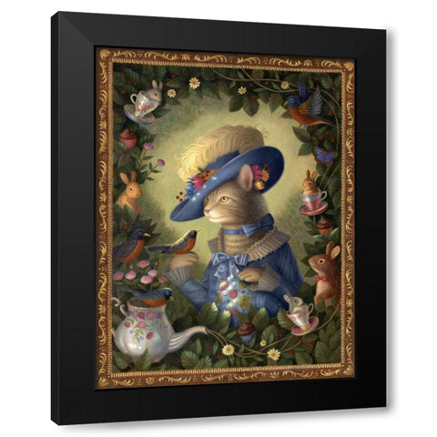 Wilhelmina-In Reverie Black Modern Wood Framed Art Print by Matarazzo, Gina