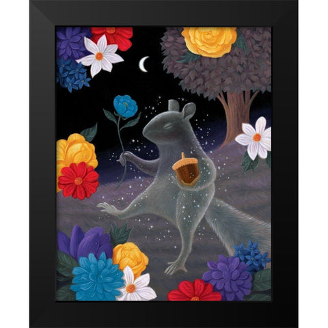 The Spirit Guide Black Modern Wood Framed Art Print by Matarazzo, Gina