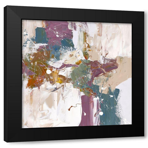 Go With The Flow Black Modern Wood Framed Art Print with Double Matting by McCourt, Suzanne