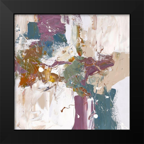 Go With The Flow Black Modern Wood Framed Art Print by McCourt, Suzanne