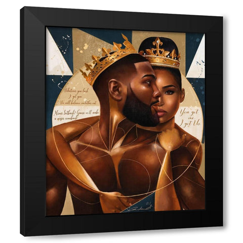 Protection Black Modern Wood Framed Art Print by Muhammad, Salaam