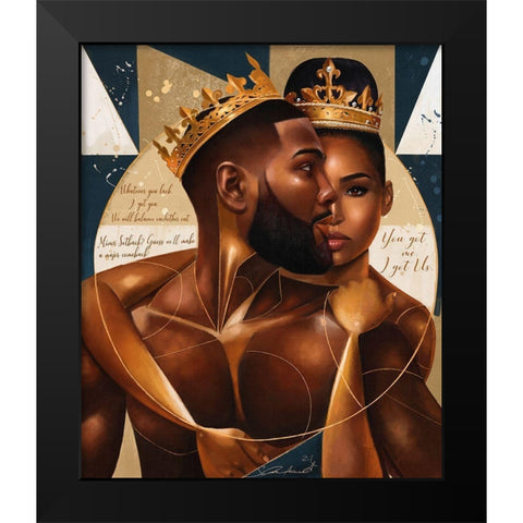 Protection Black Modern Wood Framed Art Print by Muhammad, Salaam