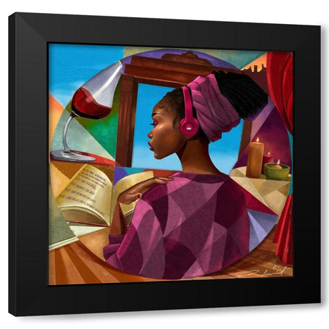 Youâ€™re Enough Black Modern Wood Framed Art Print with Double Matting by Muhammad, Salaam