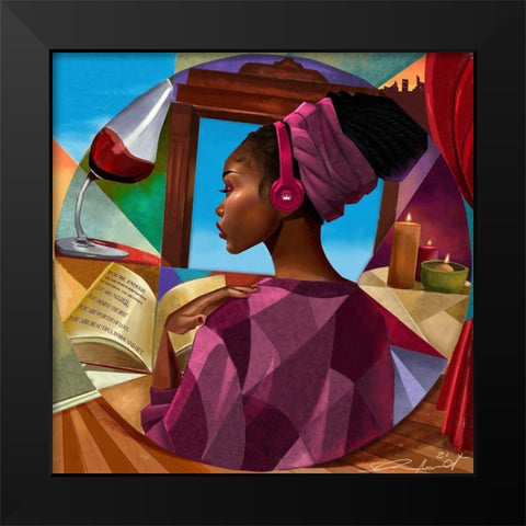 Youâ€™re Enough Black Modern Wood Framed Art Print by Muhammad, Salaam