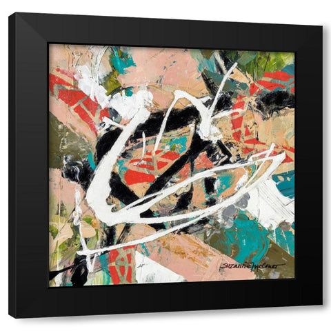 Stacked Black Modern Wood Framed Art Print by McCourt, Suzanne