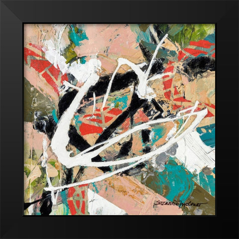 Stacked Black Modern Wood Framed Art Print by McCourt, Suzanne