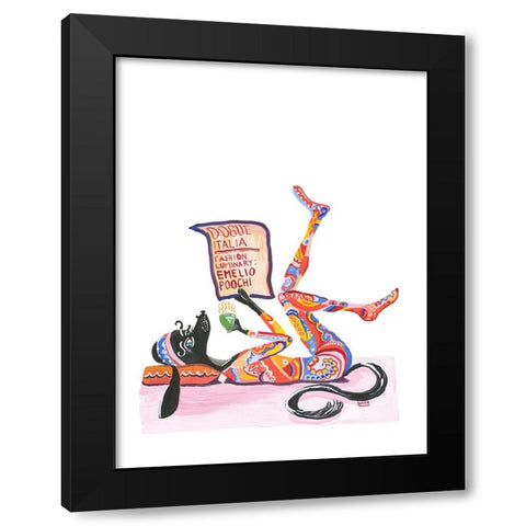 Contessa Baci Black Modern Wood Framed Art Print by Marshall, Lucy