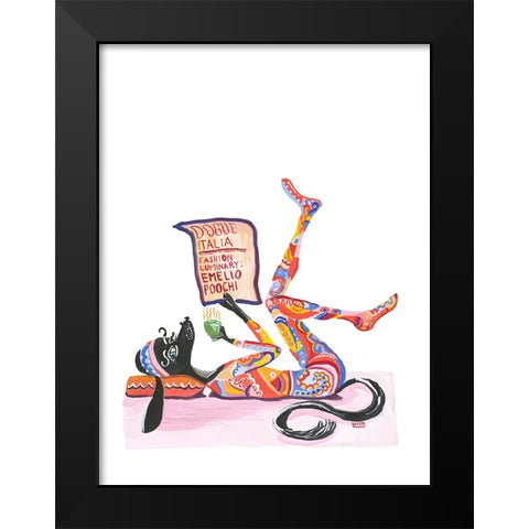 Contessa Baci Black Modern Wood Framed Art Print by Marshall, Lucy