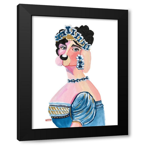 Empress Josephine Bone-Aparte Black Modern Wood Framed Art Print by Marshall, Lucy