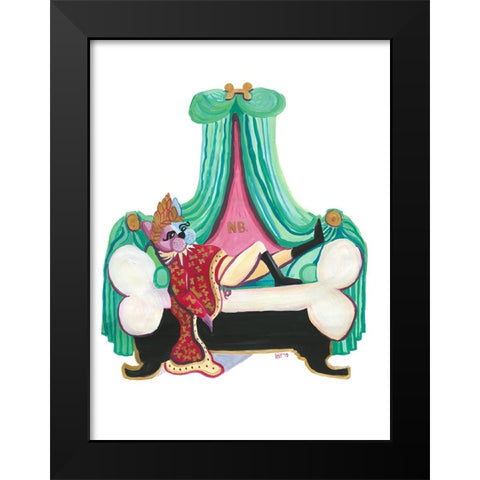 Napoleon Bone-Aparte Black Modern Wood Framed Art Print by Marshall, Lucy