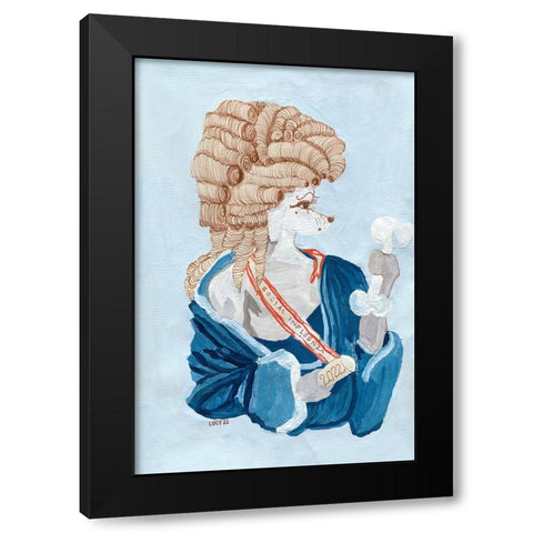 Parisien Poodle Black Modern Wood Framed Art Print by Marshall, Lucy