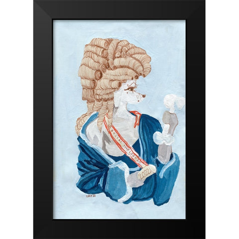 Parisien Poodle Black Modern Wood Framed Art Print by Marshall, Lucy