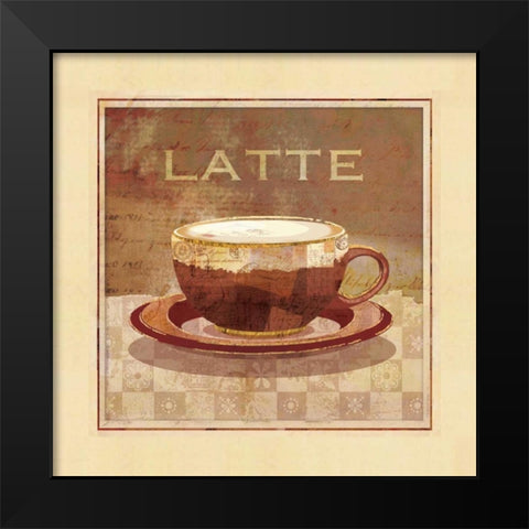 Latte Black Modern Wood Framed Art Print by Maron, Linda