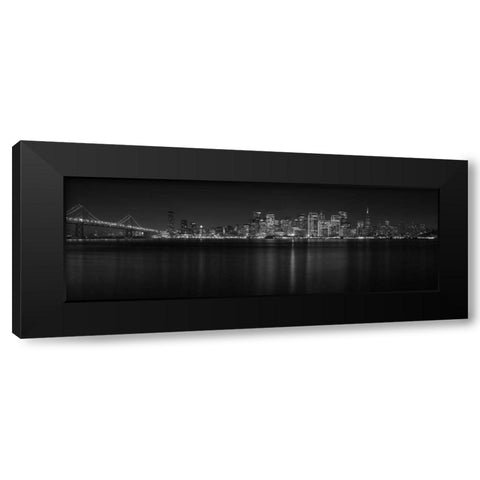 City by the Bay Treasure Island CA Black Modern Wood Framed Art Print with Double Matting by Melville, Craig