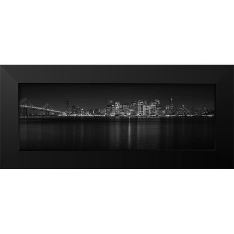 City by the Bay Treasure Island CA Black Modern Wood Framed Art Print by Melville, Craig