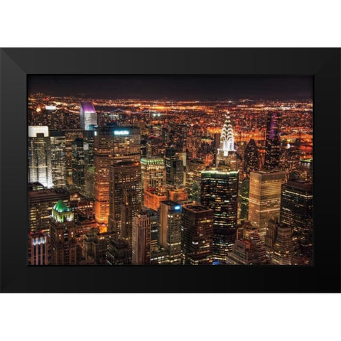 Diamonds in the Sky Black Modern Wood Framed Art Print by Mikaels, Natalie