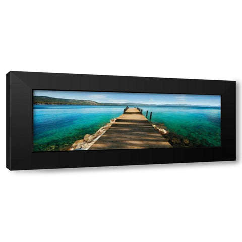 Hues of Blue Black Modern Wood Framed Art Print with Double Matting by Mikaels, Natalie