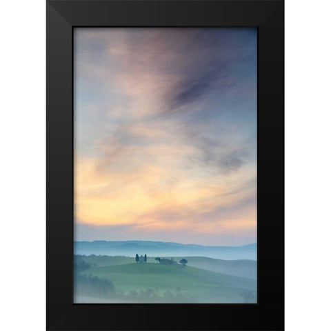 Capella di Vitaleta at Dawn Tuscany II Black Modern Wood Framed Art Print by Mumford, Andy