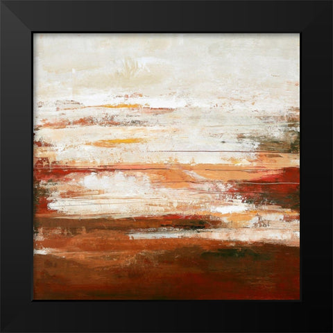 Red Limit Black Modern Wood Framed Art Print by Design Fabrikken