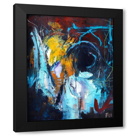 Eye of the Storm Black Modern Wood Framed Art Print with Double Matting by Design Fabrikken