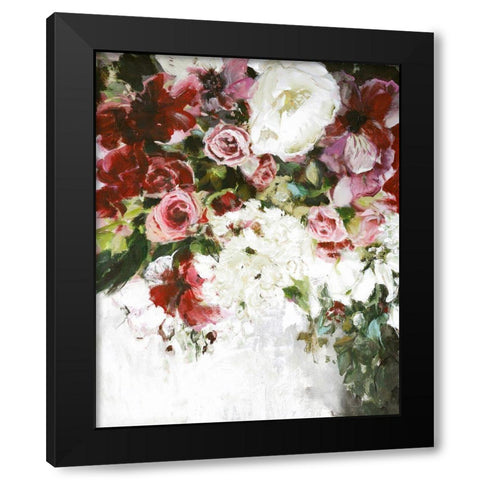 Light Blossom Black Modern Wood Framed Art Print by Design Fabrikken
