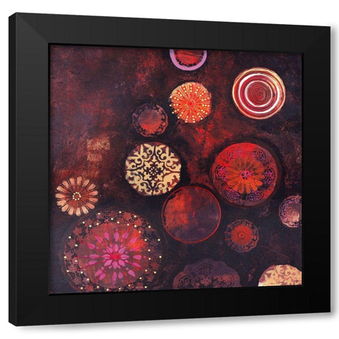 Rouge Black Modern Wood Framed Art Print by Design Fabrikken