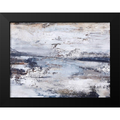 Outline Black Modern Wood Framed Art Print by Design Fabrikken
