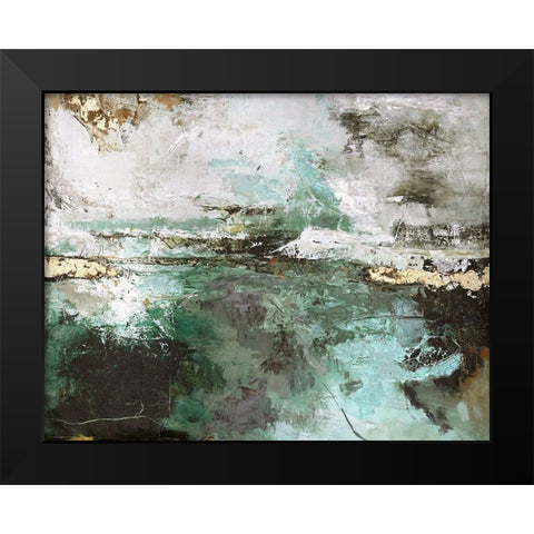 Hillside Black Modern Wood Framed Art Print by Design Fabrikken