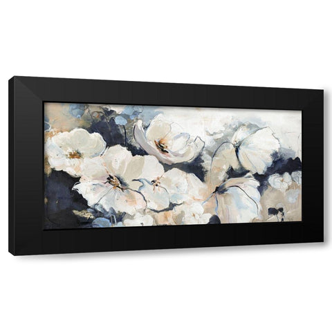 Flower Varity 2 Black Modern Wood Framed Art Print by Design Fabrikken