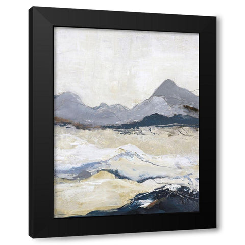 Out Line 2 Black Modern Wood Framed Art Print by Design Fabrikken