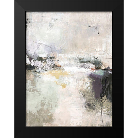 Garden Gate Black Modern Wood Framed Art Print by Design Fabrikken
