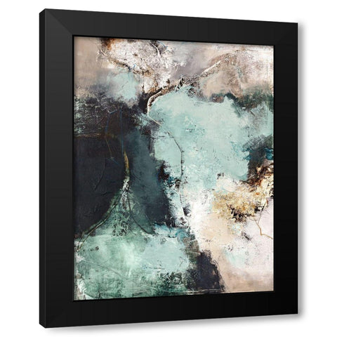 Great Green Black Modern Wood Framed Art Print by Design Fabrikken