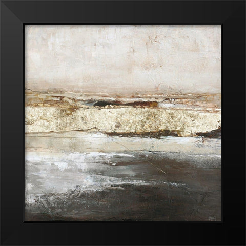Low Limit Gold Black Modern Wood Framed Art Print by Design Fabrikken