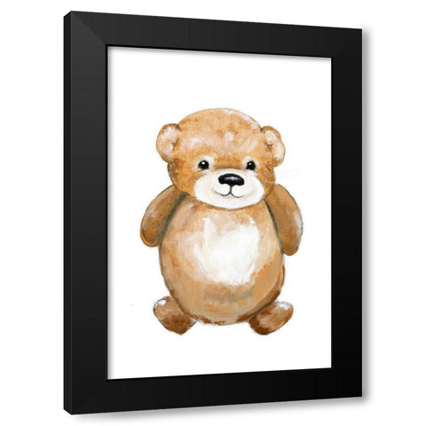 Little Bear Black Modern Wood Framed Art Print with Double Matting by Design Fabrikken