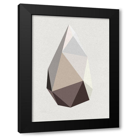 Rock 1 Black Modern Wood Framed Art Print with Double Matting by Design Fabrikken