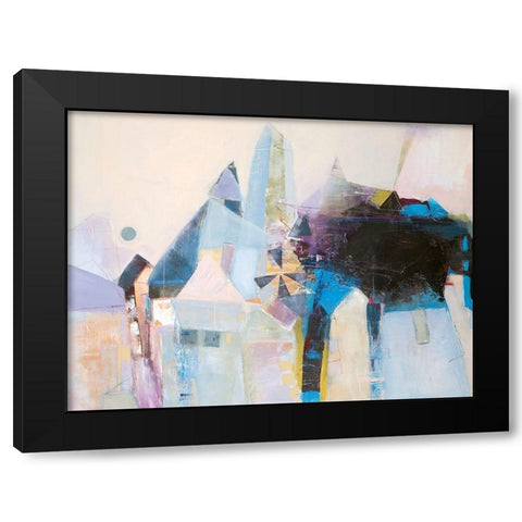 Spinning Mill 1 Black Modern Wood Framed Art Print by Design Fabrikken