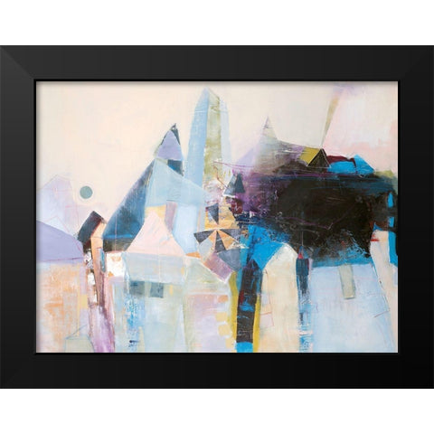 Spinning Mill 1 Black Modern Wood Framed Art Print by Design Fabrikken