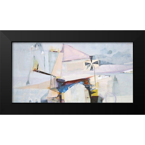 Spinning Mill 2 Black Modern Wood Framed Art Print by Design Fabrikken