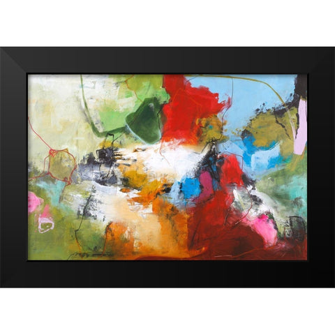 Tango 1 Black Modern Wood Framed Art Print by Design Fabrikken