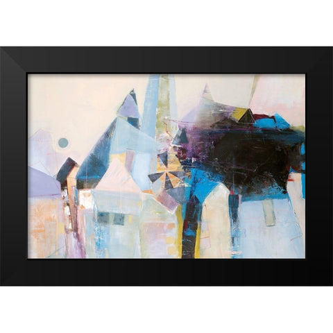 Spinning Mill 1 Black Modern Wood Framed Art Print by Design Fabrikken